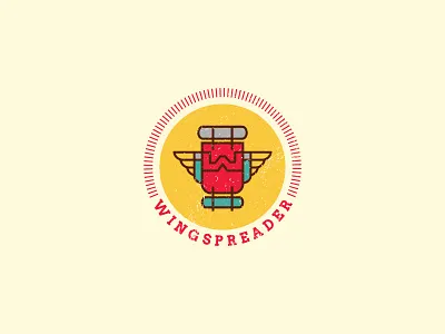 Wingspreader adventure adventure logo backpack bangalore brandrasa illustrative india logo shylesh travel travel blog travel logo fun logo
