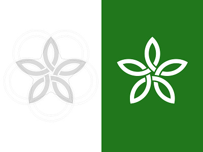 Star eco flower forest grid icon identity logo mark nature sheet star weaving