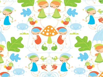 ElfeRepeat elves illustrated repeat pattern