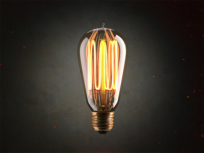 Edison Bulb 3d after effects bulb c4d composite edison glow render restoration hardware sexy vray