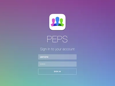 Sign in page UI app design flat font form gradient icon social ui