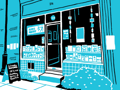 Librairie Drawn & Quarterly bookstore drawings