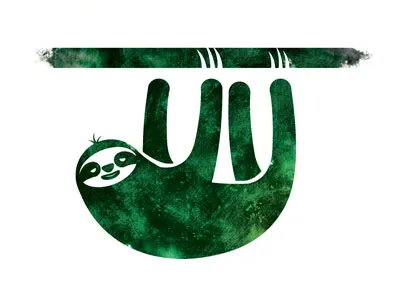 Slowetry illustration sloth texture vector