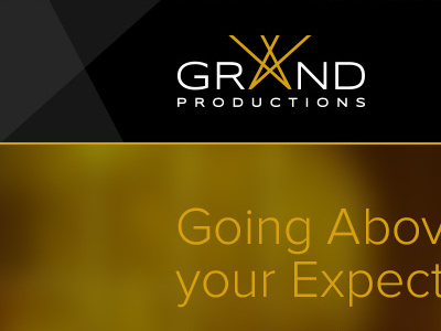 Grand Productions Website Header banner design development header logo website