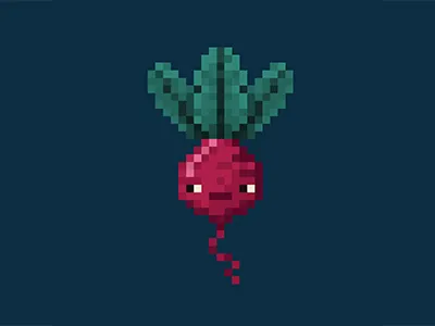 Red Beet character design food nature pixel pixel art veggies