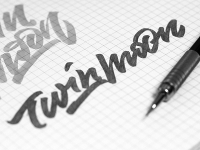 TwinMoon calligraphy lettering logo logotype typography леттеринг лого логотип