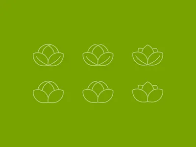 Lotus Icons flower icons leaves line art lotus petals