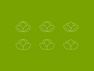 Lotus Icons flower icons leaves line art lotus petals