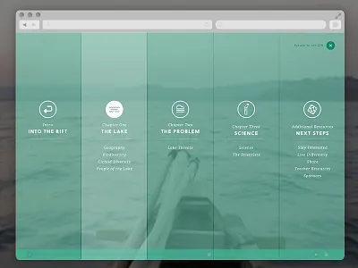 Into The Rift menu nav navigation website