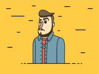 New Self Portrait character design designer illustrate illustration ui website