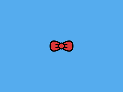 Bow tie mark bow brand design flat icon illustration line logo mark tie vector