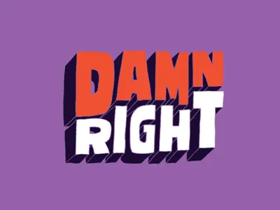 Damn Right fender lettering type vaughn