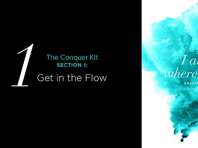 Conquer Kit black book teal watercolor