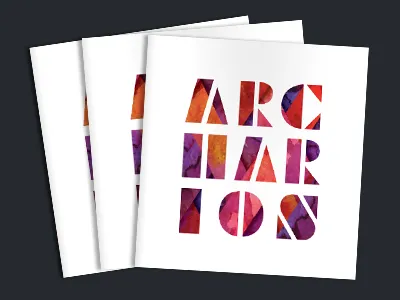 Archarios Literary Art Magazine ccu coastal carolina university die cut lettering literary arts magazine literature magazine publication typography university watercolor