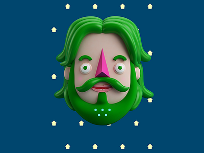 GENTE! 3d beard. character man