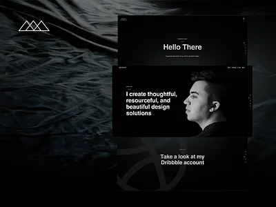 Personal Website black dark minimal personal site portfolio simple webdesign