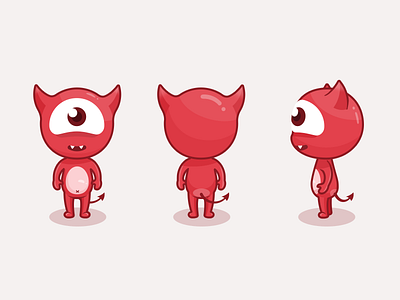 Little Devil character cute devil mascot