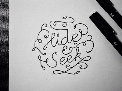 Hide & Seek Lettering flourish handmade handwritten imogen heap ink lettering music paper song type typography