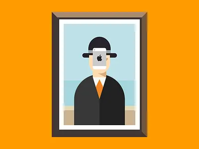 Son of Man Selfie illustration iphone man of son