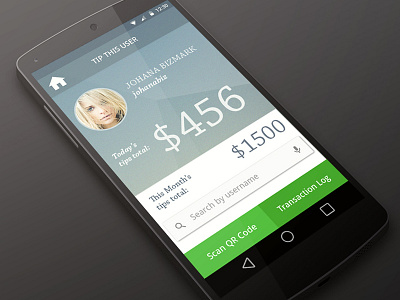 Tipping App Ui Design Showcase android app blue interface iphone menu mobile smartphone ui