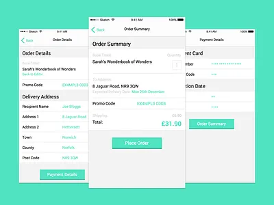 Checkout Process cart checkout delivery order payment shopping ui ux