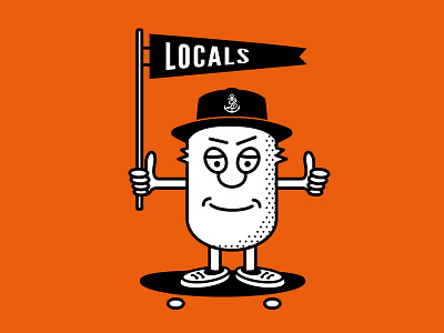 Locals Head brand character doodle graphic illustration locals localsapparel logo skate skateboard