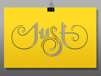 Just bezier curves hand drawn poster typography vector