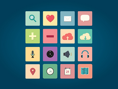 Free Icon Set Pack vol. 1 flat free freebie icon pack set vector