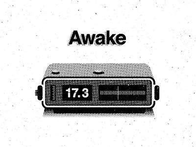 Awake 17.3 album cover awake ben stafford clock radio designers.mx designersmx half tone illustration music texture