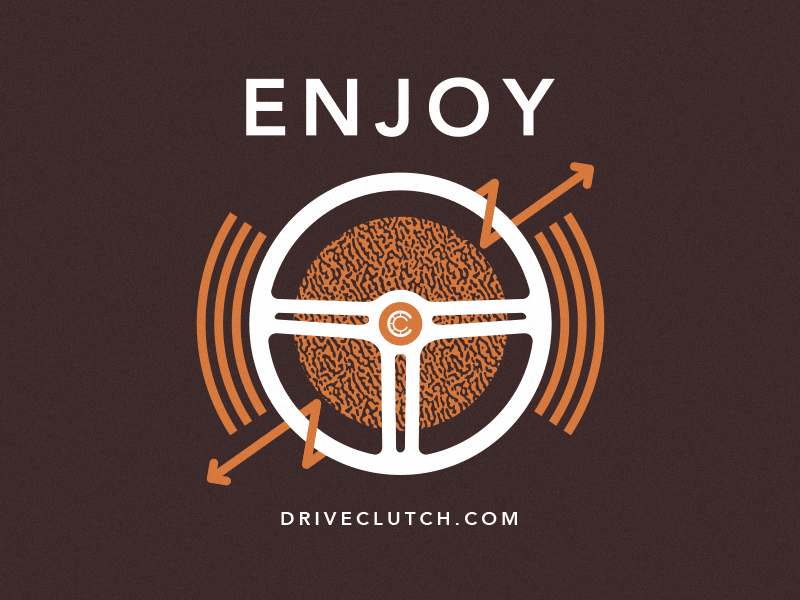 Enjoy the journey automobile car clutch drive enjoy graphic industry red startup subscription tech venture