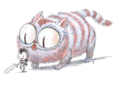 Niko Cat Smalll cat ink sketch