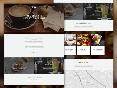 Cafe Bar Website bar beverley cafe clean cocktails coffee hull simple tapas ui website