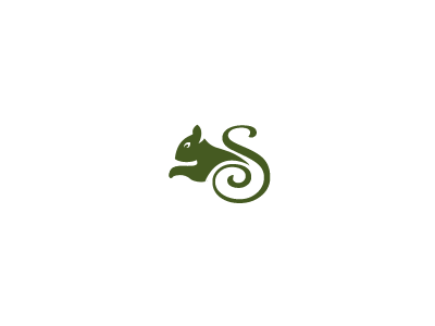 Survey Squirrel branding green logo script squirrel