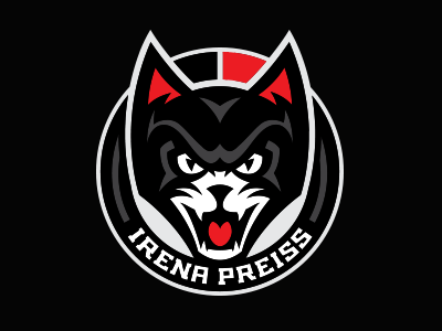 Irena Preiss BJJ bjj black branding brazilian jiu jitsu cat logo mascot sport team