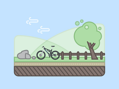 Windy Cycling bike climacons cycling icon lakes line vector