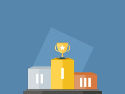 WIP Animation animation flat gif podium trophy winner