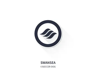 Swansea badge flat logo minimalist premier league soccer swansea