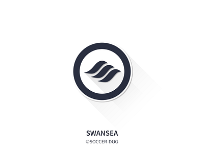 Swansea badge flat logo minimalist premier league soccer swansea