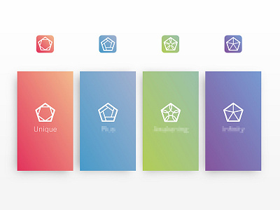 Branding for a family of apps app branding icons ios logos mobile ui universe