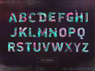 Polygonal Garniture antonmoek font garniture lowpoly moek photoshop polygonal type typography vectorgraphic