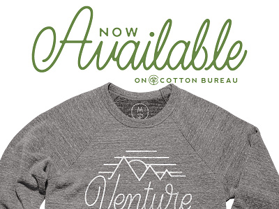 Venture on Cotton Bureau cotton bureau halftone hand drawn hand type lettering off register type typography vector