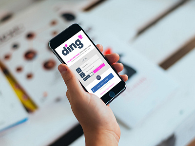Ding.com app concept - screen 1 app concept ding login mobile rebound