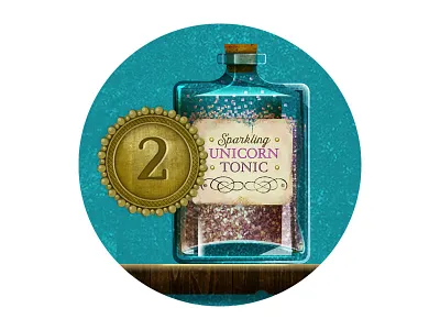Sparkling Unicorn Tonic blue glitter magic photoshop