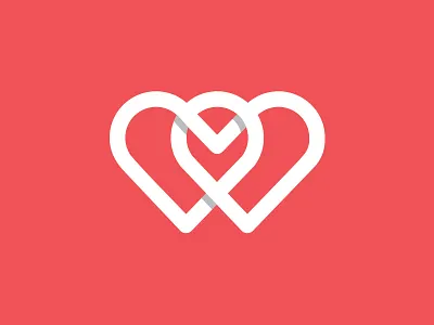 Intimacy design figure heart intimacy logo mark symbol