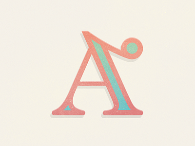 A letter lettering logo mark texture type typography