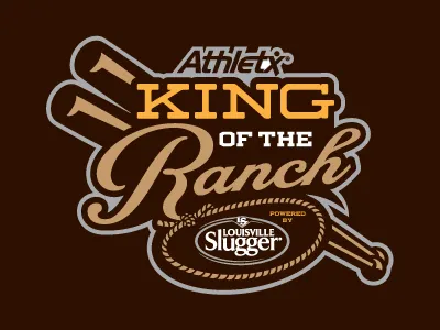 King of the Ranch Tournament baseball bats king logo ranch rope sports western