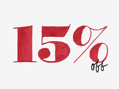 15% off fine font hoefler lettering paint red script surveyor text type typography watercolor