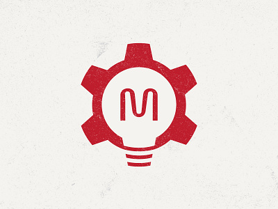 Logo Idea branding bulb emblem filament gear icon illustration industrial lightbulb logo