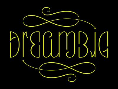 Dream Big ambigram hand lettering illusion lettering type typography