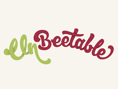 UnBeetable Logo handlettered illustrator logo photoshop script texture typography